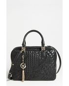 Versace Versace Linea Leather Satchel - Lyst