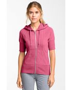 Zella Supersoft Short Sleeve Hoodie - Lyst