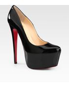 Christian Louboutin Patent Leather Platform Pumps - Lyst