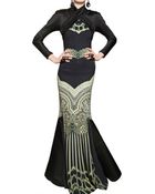 Etro Silk Satin On Printed Viscose Cady Dress - Lyst