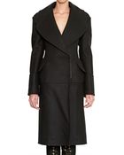 McQ by Alexander McQueen Heavy Felt Wool Long Military Coat - Lyst