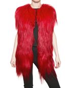 MSGM Kidassia Fur Vest - Lyst