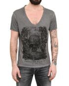 Philipp Plein Swarovski On Raw Cut Dyed Jersey Tshirt - Lyst