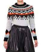 Proenza Schouler Wool Cashmere Intarsia Knit Sweater - Lyst