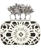 Alexander McQueen Leather Short Knuckle Box Clutch - Lyst