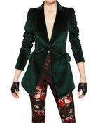 Alexander McQueen Cotton Velvet Jacket - Lyst