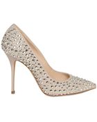 Casadei 110mm Pointy Swarovski Calfskin Pumps - Lyst