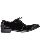 Dolce & Gabbana Stone Washed Velvet Venezia Derby Shoes - Lyst