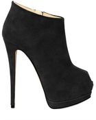 Giuseppe Zanotti 140mm Suede Open Toe Low Boots - Lyst