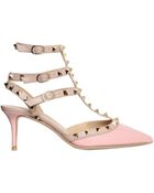 Valentino 65mm Rock Stud Patent Pointy Pumps - Lyst