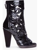 Balmain Black Embossed Sofia Booties - Lyst