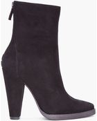Balmain Black Suede Sofia Booties - Lyst