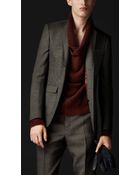 Burberry Prorsum Skinny Fit Contrast Panel Jacket - Lyst