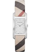 Burberry Womens Swiss Nova Check Fabric Strap 20mm - Lyst