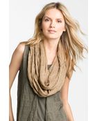 Eileen Fisher Washed Linen Infinity Scarf - Lyst
