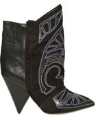 Isabel Marant 120mm Embroidered Suede Leather Boots - Lyst