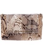 Lanvin Python Skin Clutch - Lyst