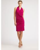 Nicole Miller Silk Halter Dress - Lyst