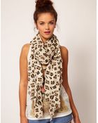 River Island Leopard Print Scarf - Lyst