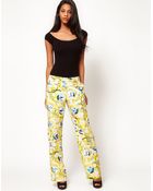 ASOS Collection Asos Trousers in Yellow Print - Lyst