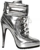 Blumarine 120mm Mirrored Lace Up Boots - Lyst
