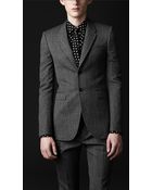 Burberry Prorsum Skinny Fit Herringbone Wool Jacket - Lyst