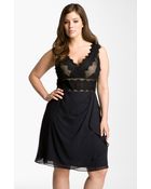 Js Collections Lace Chiffon Sheath Dress - Lyst