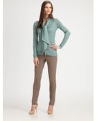Ralph Lauren Black Label Silk Tie Cardigan - Lyst