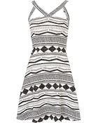 Topshop Aztec Stripe Flippy Hem Tunic - Lyst
