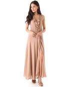 Haute Hippie Ruffle Maxi Dress - Lyst