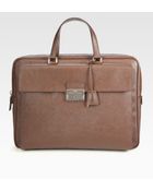 Prada Saffiano Leather Briefcase - Lyst