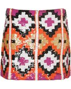 Topshop Premium Aztec Sequin Skirt - Lyst