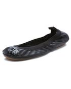 Yosi Samra Elastic Patent Cap Toe Flats - Lyst