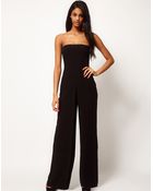 Asos Asos Bandeau Jump in Crepe - Lyst