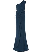 Elie Saab One Shoulder Draped Gown - Lyst
