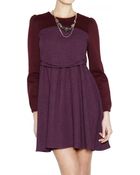 Morine Comte Marant Techno Gauze with Jersey Dress - Lyst