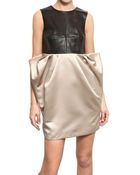 Amaya Arzuaga Nappa Leather Silk Satin Dress - Lyst