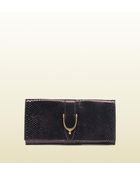 Gucci Soft Stirrup Red Python Clutch - Lyst