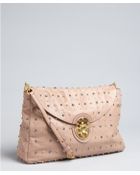 Miu Miu Cameo Studded Leather Shoulder Bag - Lyst