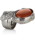 Saint Laurent Arty Oval Ring - Lyst