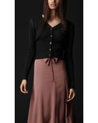 Burberry Prorsum Openstitch Detail Cashmere Cardigan - Lyst