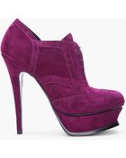 Saint Laurent Purple Tribute Suede Pumps - Lyst