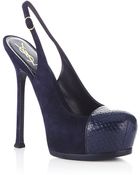 Saint Laurent Tribtoo Slingback Platform - Lyst