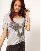 ASOS Collection Drape Top with Flying Owl - Lyst