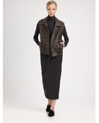 Donna Karan New York Leather Motorcycle Vest - Lyst