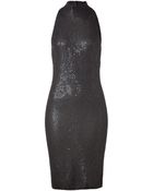 Donna Karan New York Charcoal Sequin Dress - Lyst