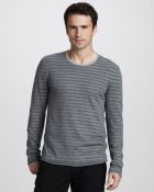 John Varvatos Striped Doublelayer Sweater - Lyst