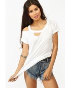 Nasty Gal Slashed Tee - Lyst