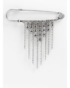 Natasha Couture Burnished Safety Pin Brooch - Lyst