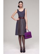Oscar de la Renta Plaid Dress - Lyst